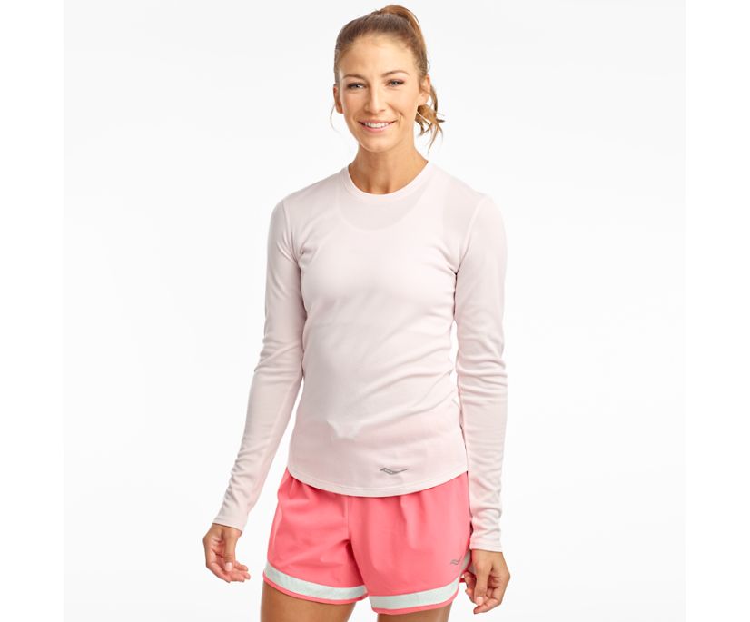 Camisas Saucony Stopwatch Long Sleeve Mujer Rosas | México 299DFMN